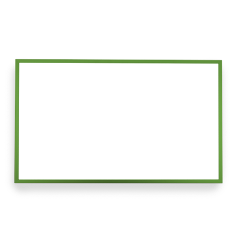čtvercový tvar topného panelu, železné provedení - zelené barevné provedení