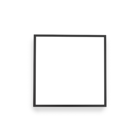 čtvercový tvar topného panelu, železné provedení - černé barevné provedení