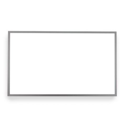 čtvercový tvar topného panelu, železné provedení - šedé barevné provedení