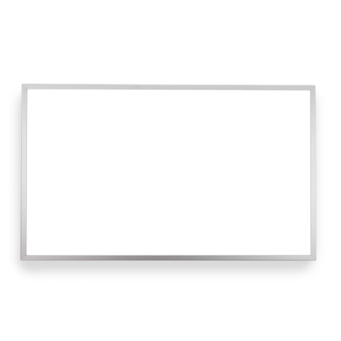 čtvercový tvar topného panelu, železné provedení - bílé barevné provedení